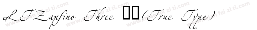 LTZapfino Three 常规(True Type)字体转换